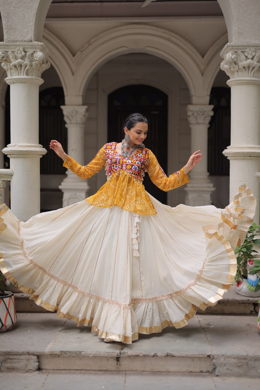Readymade yellow ghagra choli with price 