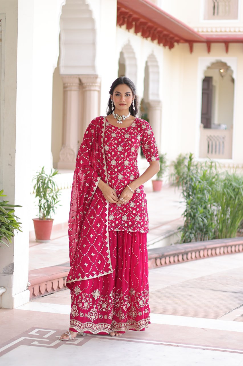pink sharara suits for eid in new jersey city