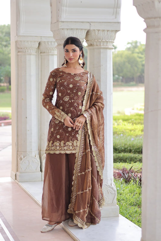 coffee sharara suits for women usa 
