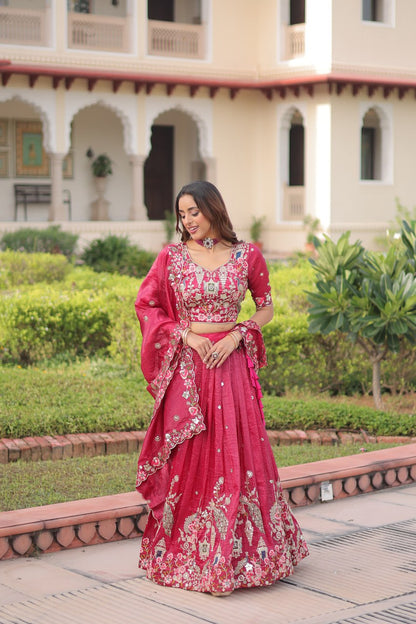 Pink Gold Crush Ready to Wear Designer Lehenga Choli