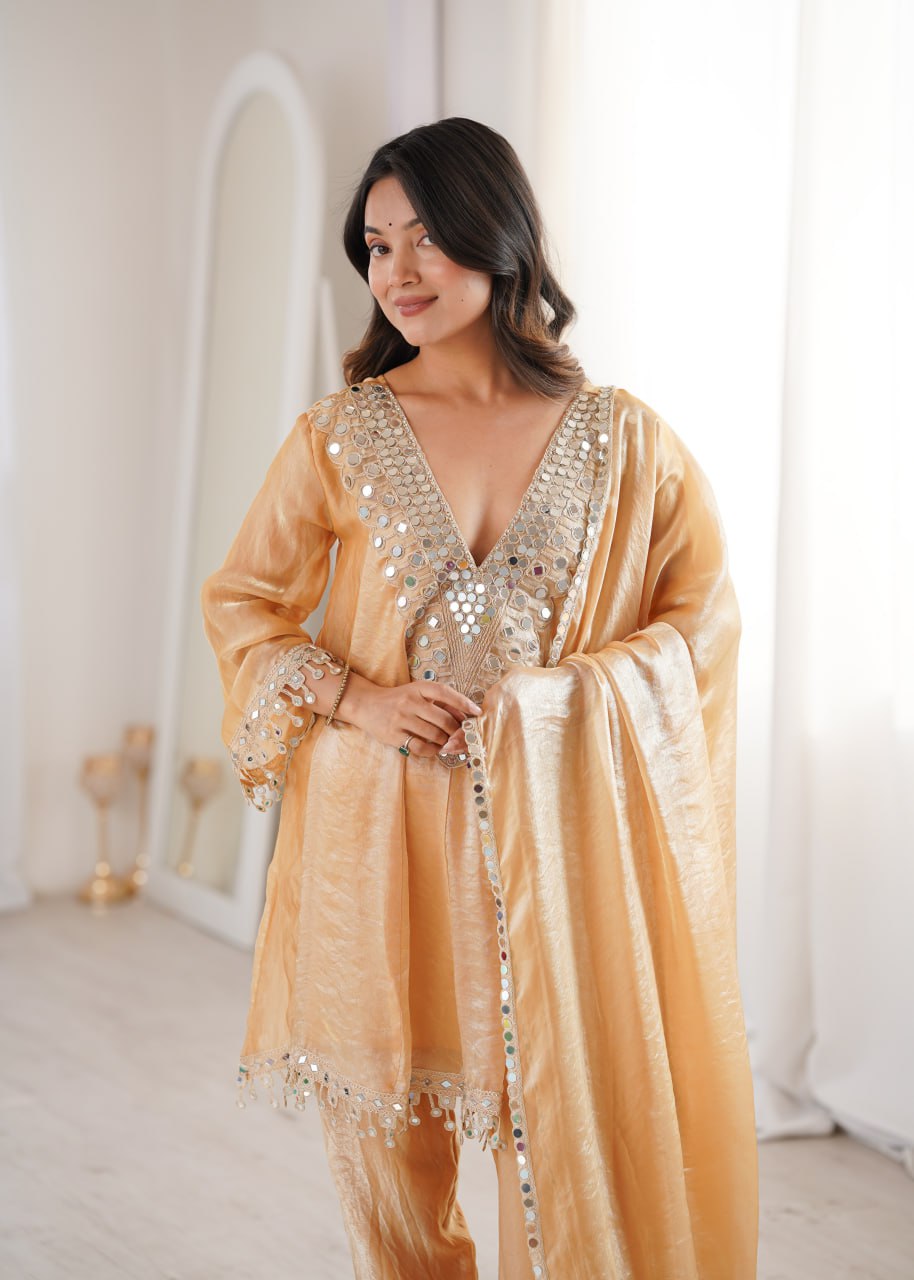 Chiku Ready to Wear Kurti with Pant for Wedding