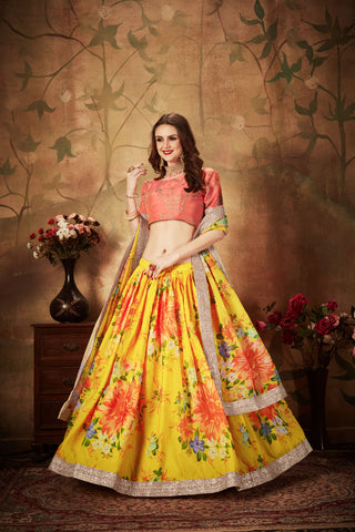 Organza Lehenga with Dupatta