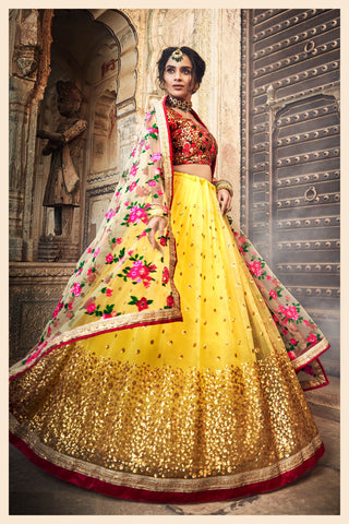 Yellow Lehenga for Haldi